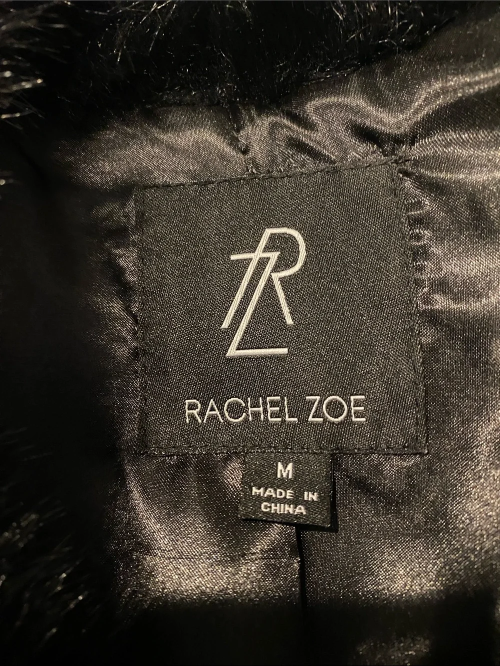 Rachel Zoe Black Faux Fur Sleeveless Vest